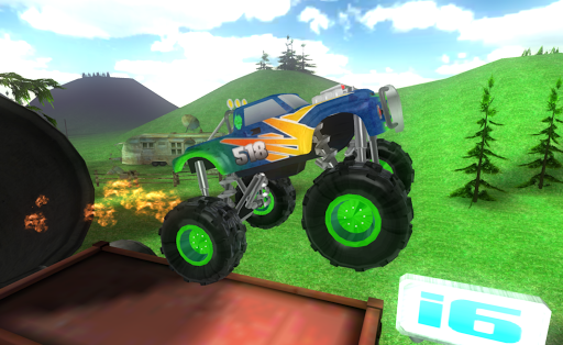 Big Monster Truck Racing 3D - Gameplay image of android game