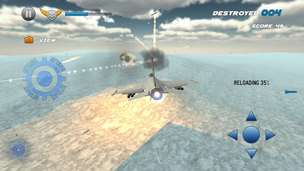 Plane Fighter Fly Simulator - Gameplay image of android game