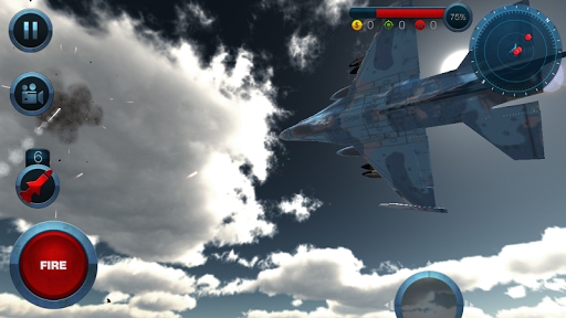 Jet Plane Fighter City 3D - Gameplay image of android game