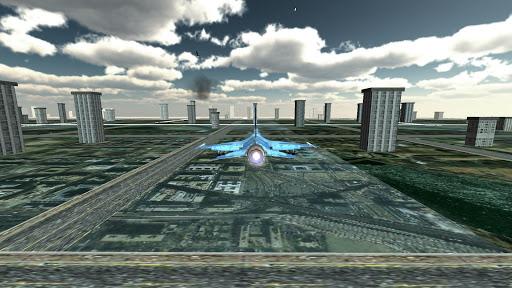 Jet Plane Fighter City 3D - Gameplay image of android game