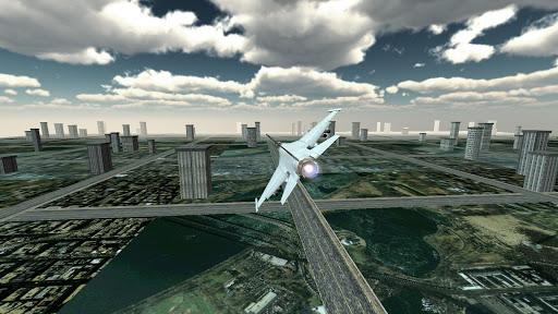 Jet Plane Fighter City 3D - Gameplay image of android game