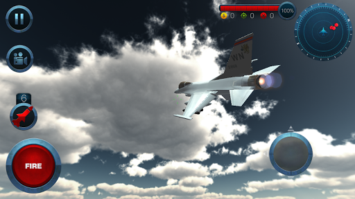 Jet Plane Fighter City 3D - Gameplay image of android game