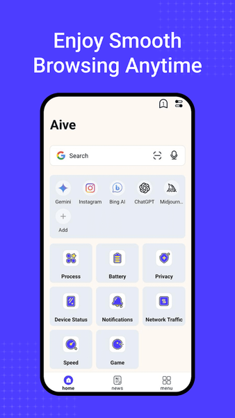 Aive Browser – Smart & Simple - Image screenshot of android app