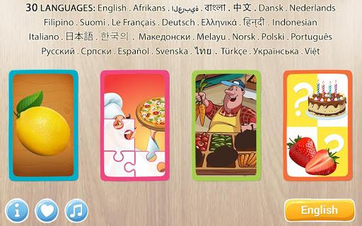 Puzzle for kids - learn food - عکس بازی موبایلی اندروید