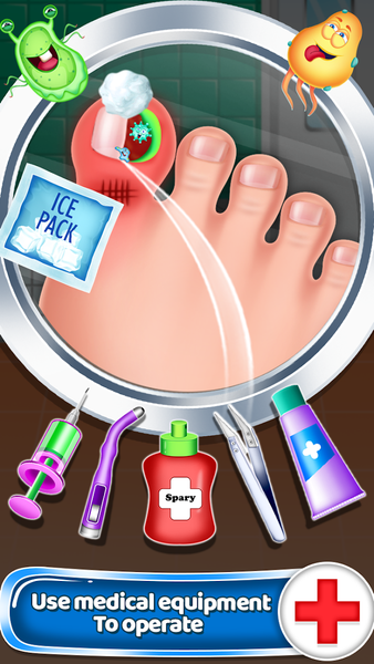 Nail foot toe doctor surgery - عکس بازی موبایلی اندروید