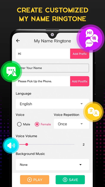 My Name Ringtone Maker - عکس برنامه موبایلی اندروید