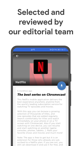 Chromecast & Android TV Apps - Image screenshot of android app