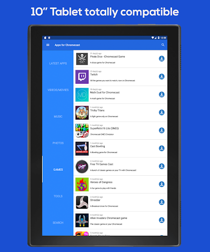 Chromecast & Android TV Apps - Image screenshot of android app