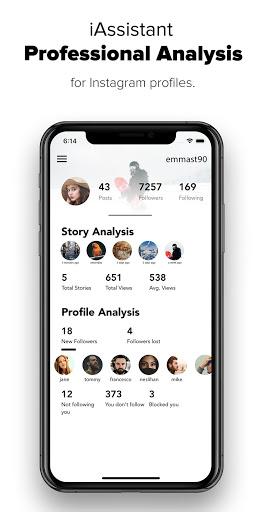 iAssistant Followers Analysis for Instagram - عکس برنامه موبایلی اندروید