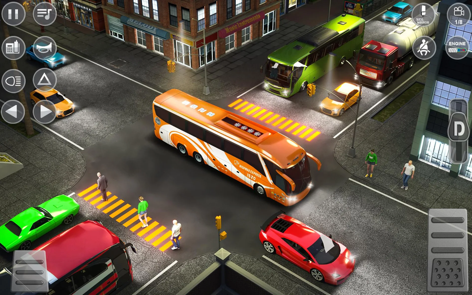 Bus Driving Games Simulator ۳d - عکس بازی موبایلی اندروید