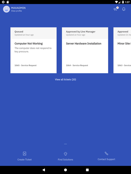 IBM Control Desk - Image screenshot of android app