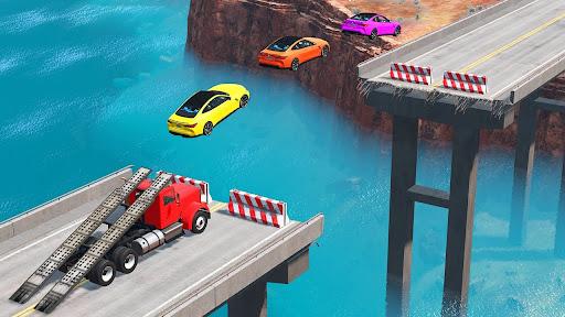 Wall Of Lava Volcano Cars 3D - Gameplay image of android game