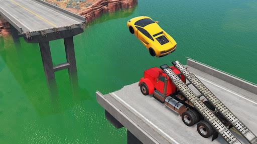 Wall Of Lava Volcano Cars 3D - Gameplay image of android game