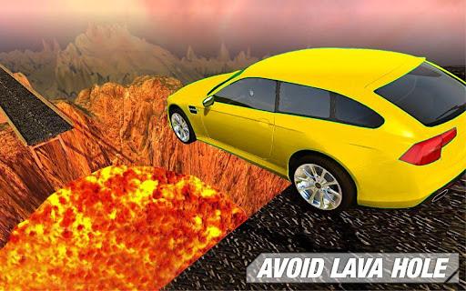 Wall Of Lava Volcano Cars 3D - Gameplay image of android game