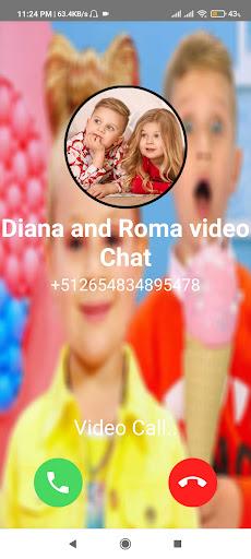 Diana and Roma Call  Fake Video Call - Image screenshot of android app