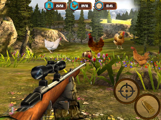 Bird Hunting Chicken Shooting Aim Wild Hen Hunt - Gameplay image of android game