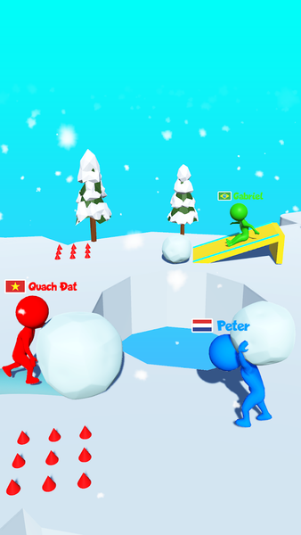 Snow Race 3D™: Fun Racing - Gameplay image of android game