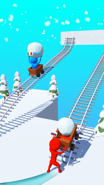 Snow Race 3D: Fun Racing - Gameplay image of android game