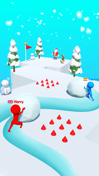 Snow Race 3D: Fun Racing - Gameplay image of android game