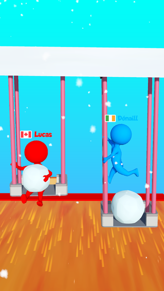 Snow Race 3D™: Fun Racing - Gameplay image of android game