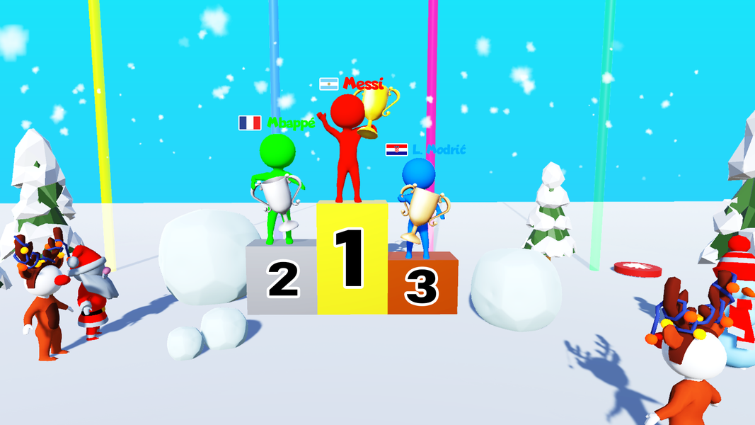 Snow Race 3D™: Fun Racing - Gameplay image of android game