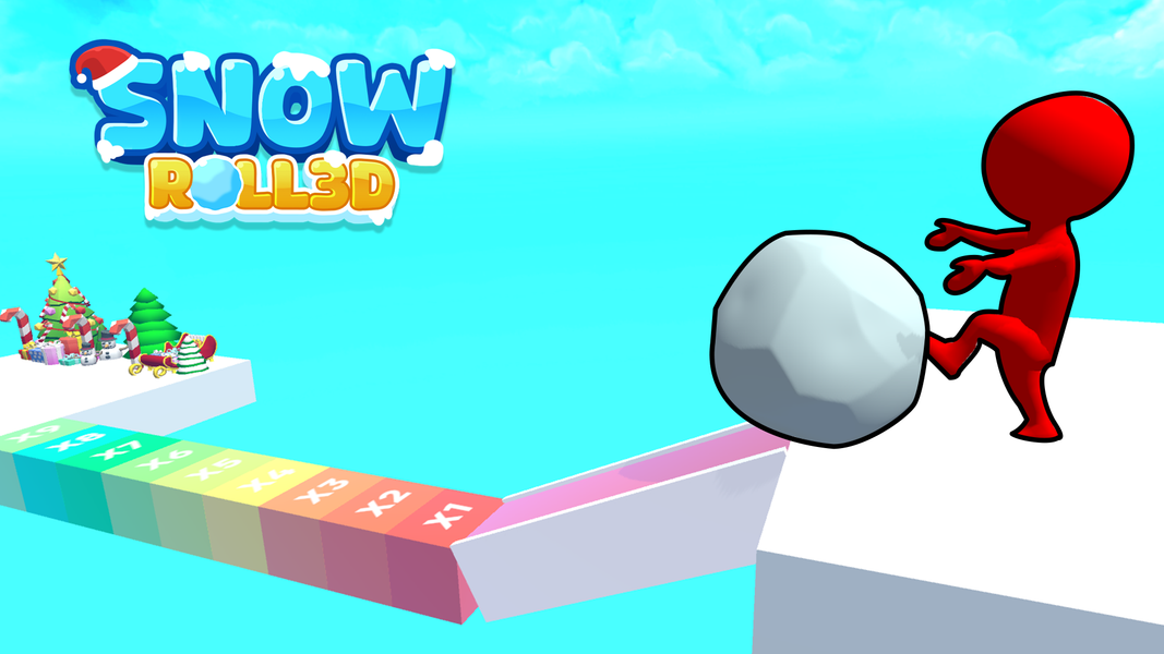 Snow Roll 3D - Fun Race - Gameplay image of android game