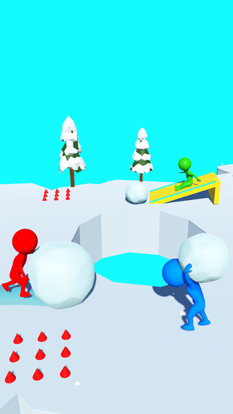 Snow Roll 3D - Fun Race - Gameplay image of android game