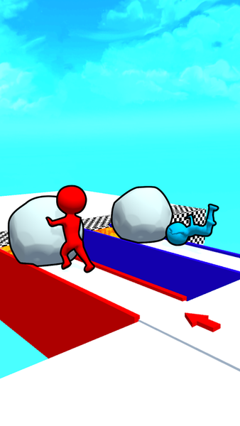 Snow Roll 3D - Fun Race - Gameplay image of android game