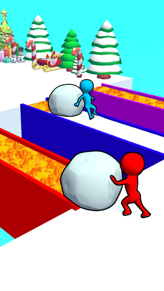 Snow Roll 3D - Fun Race - Gameplay image of android game