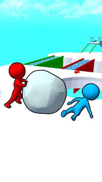 Snow Roll 3D - Fun Race - Gameplay image of android game