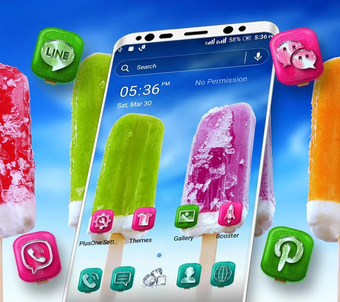 Ice Cream Launcher Theme - Image screenshot of android app