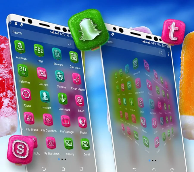 Ice Cream Launcher Theme - Image screenshot of android app