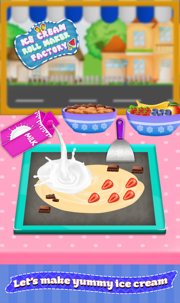 Ice Cream Roll Maker Factory - Gameplay image of android game