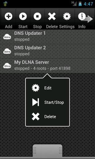 DLNA Server - Image screenshot of android app