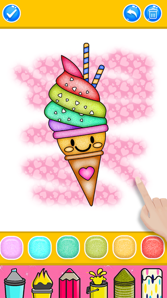 Ice Cream Coloring Game - عکس برنامه موبایلی اندروید