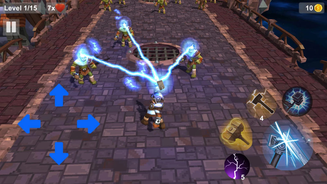Thor Thunder Hammer: Hero Game - Gameplay image of android game