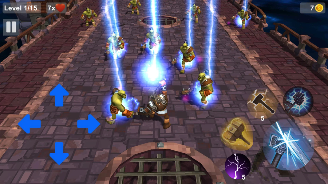 Thor Thunder Hammer: Hero Game - Gameplay image of android game