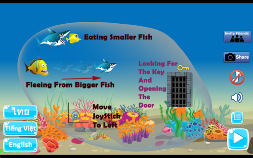 Shark Grow Big fish eat small - عکس بازی موبایلی اندروید