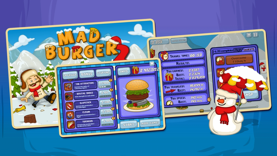 Mad Burger 2: Xmas edition - Gameplay image of android game