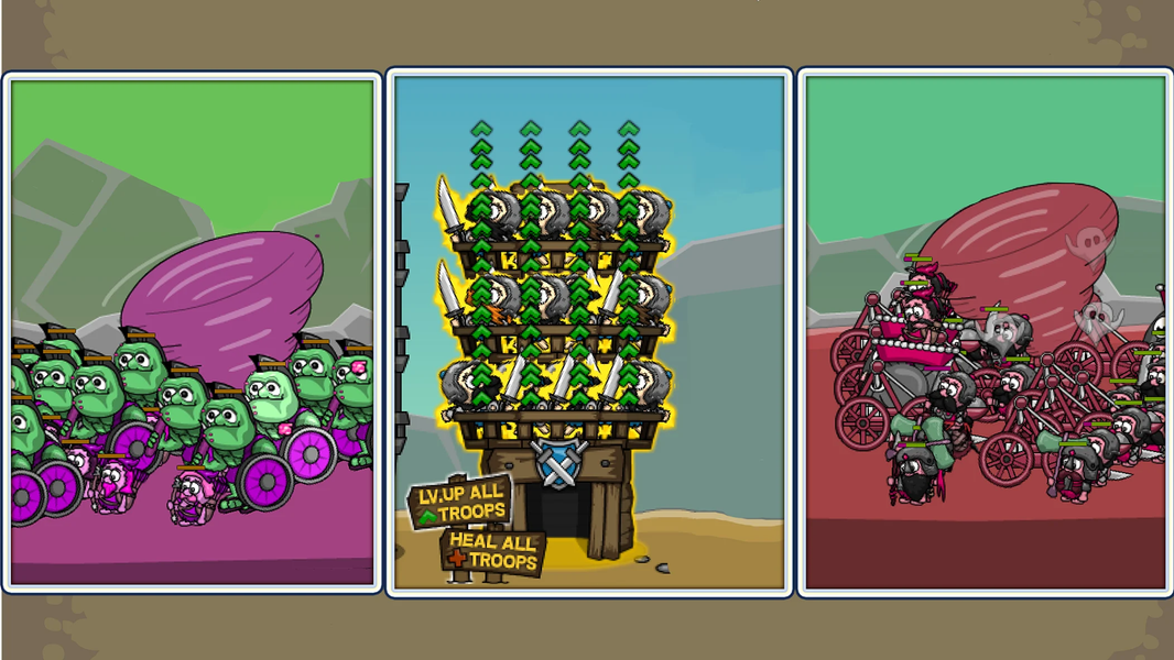 Awesome Conquest: Mass Battler - Gameplay image of android game