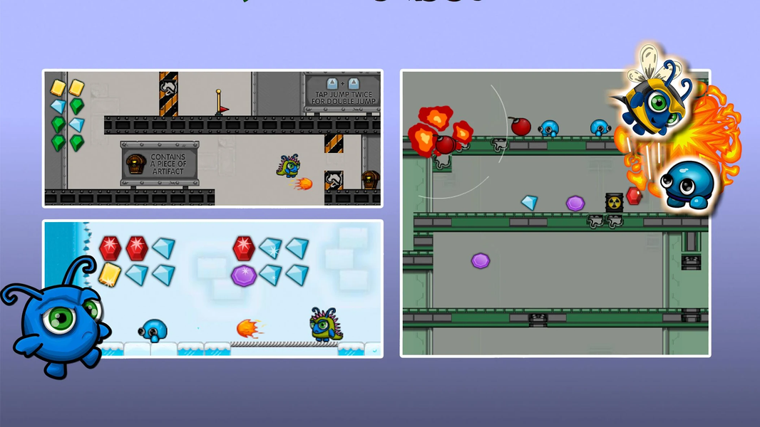 Super Bomb Bugs: Platformer - Gameplay image of android game