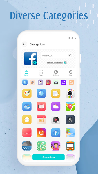 Icon changer - App icons - عکس برنامه موبایلی اندروید