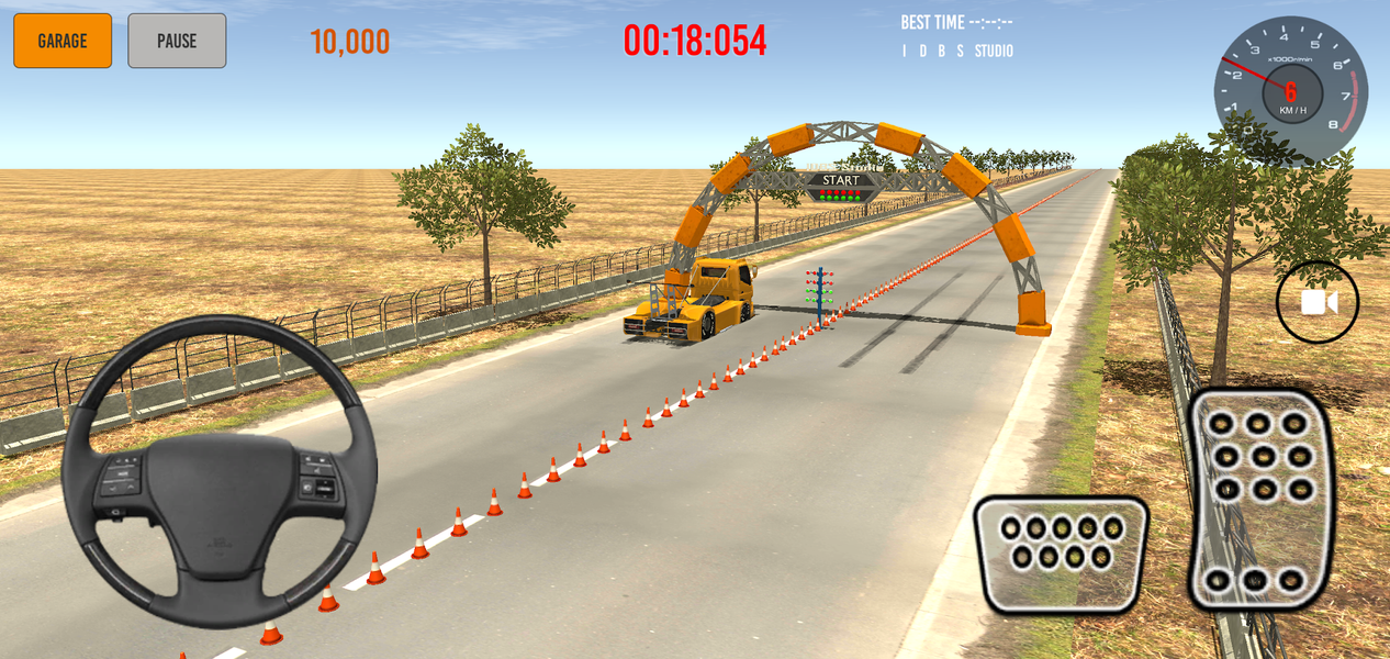 IDBS Drag Truk Simulator - Gameplay image of android game