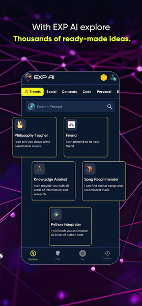 EXP AI - Chatbot AI Asistant - عکس برنامه موبایلی اندروید