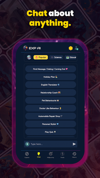 EXP AI - Chatbot AI Asistant - عکس برنامه موبایلی اندروید