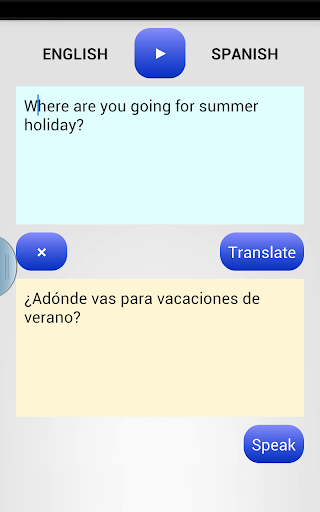 SPANISH TRANSLATOR - Image screenshot of android app