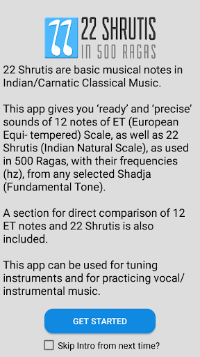 22 Shrutis in 500 Ragas - Image screenshot of android app