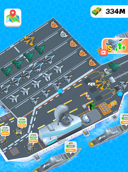 Idle Aircraft Carrier - Gameplay image of android game