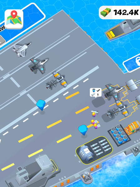 Idle Aircraft Carrier - Gameplay image of android game