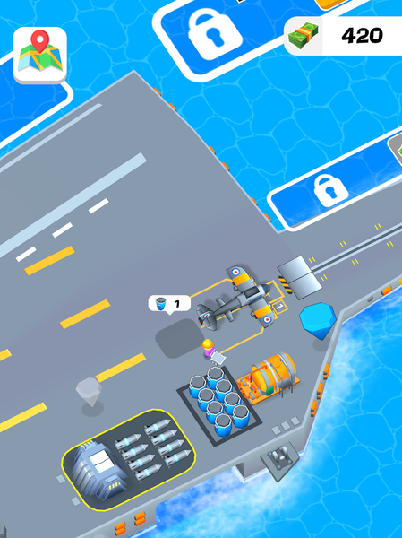 Idle Aircraft Carrier - Gameplay image of android game